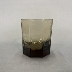 Libbey Facets Brown On The Rocks Old Fashion Glass 3 1/2″ Replacements Octagon