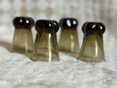 Vintage Anchor Hocking Linden Smokey Mocha Juice or Shot Glasses, Set of 4