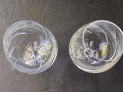 x2 Mikasa «Olympus» Brandy Sniffer Crystal Swirl Cut Glasses. 👌 Condition