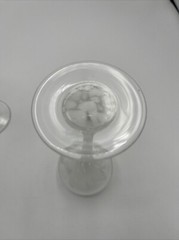 Rosenthal Snowflower Cordial Glass White Confetti Crystal Lot of 2 6 1/8″ Tall