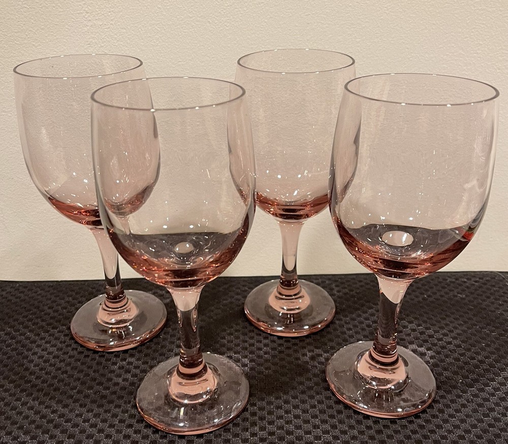 Four 7 1/4″ 10 oz. Libbey Premiere Plum Water goblet