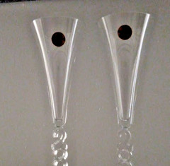 Cristal D’ Arques 24% lead Crystal Mellinial Champagne Glasses Pair
