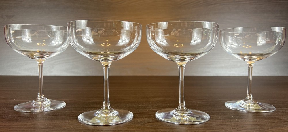 4 Beautiful Baccarat France Crystal Perfection 4 3/4”Sherbet Champagne Coupes