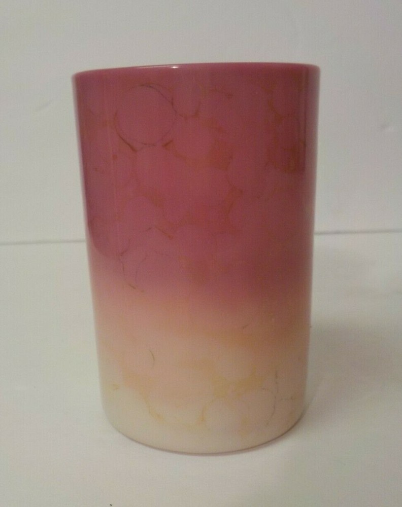 Scarce 19th C. New England Peachblow AGATA Art Glass Tumbler, c.1887