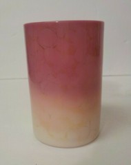 Scarce 19th C. New England Peachblow AGATA Art Glass Tumbler, c.1887