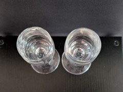 Vtg Set of 2 ZWEISEL GLAS Germany Cordial Port Wine Glass Taster 4.75″ tall NOS