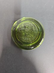 Joseph Frances Seal Green Handblown Glass Jamestown Glasshouse 2 Inch