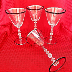 3122 PLATINUM BY CAMBRIDGE – WATER / WINE GOBLETS – SET OF 4