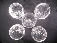 Corcoran Teardrop Clear Wine Glasses Set of 5