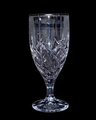 NEW Gorham Crystal Lady Anne Signature Platinum Iced Tea Glass Discontinued Line