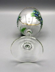 Royal Worcester WORCESTER HERBS Rosemary Wine Glass Botanical & Gold Trim