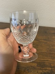 VTG WATERFORD Crystal COLLEEN Short Stem Water Goblet SIGNED 5.25″H