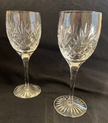 Royal Doulton Westminster Crystal Wine Glass Pair VTG England 7.25”