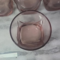 Libbey Imperial Plum Old Fashioned Glasses, Set of 4 Drape Style Whiskey Tumbler