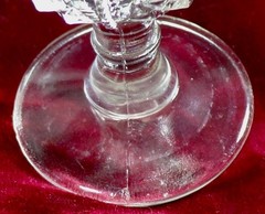 Fine Cut & Zippers Wine Goblet Cordial Clear Glass EAPG Unknown Maker Vintage