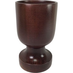 Vintage Brown Wooden Round Wine Glass Barware
