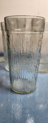 Kerr Glass tumblers with a textured bark design, set of 9