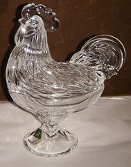 SHANNON CRYSTAL 8.50″ ROOSTER 2 PIECE DESIGNS OF IRELAND 24% LEAD MADE IN CZECH
