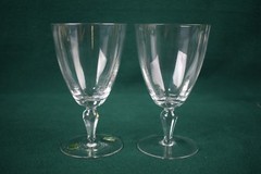 Kusak Cut Glass Works – Charm Pattern – Set of 2 Wine Glasses