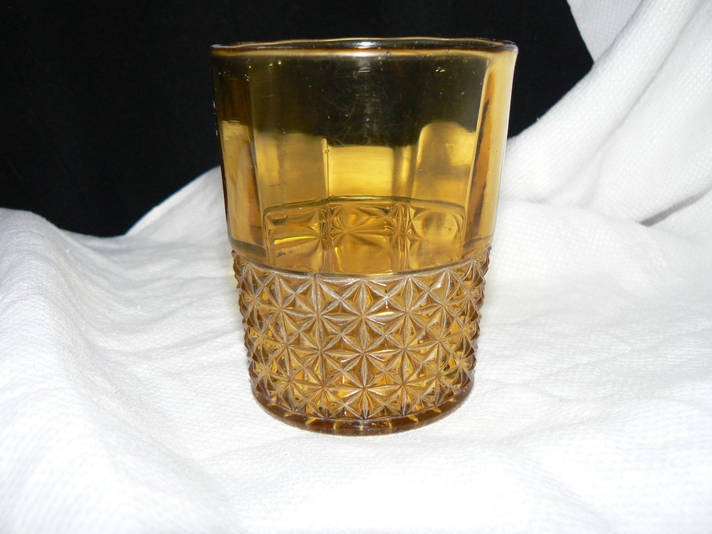 Canton Glass #1 unnamed Amber Tumbler circa 1887