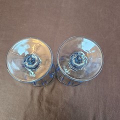 Libby Duratuff Gibralter MISTY BLUE Stemmed Glasses Goblets Lot of 2