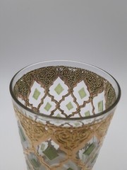 Vintage Signed Culver Valencia Highball Glasses 4 | 22K Gold & Green Diamond