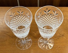 2 Lenox USA Beacon Hill 7.5” Water Goblets Discontinued 1983- 1987 “PERFECT”