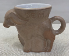 Vintage Frankoma 1979 Democrat Donkey Ceramic Coffee Cup