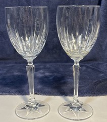 Set Of 2 Cristallerie Zwiesel Germany Lead Crystal Celebration 6 oz Wine Glasses