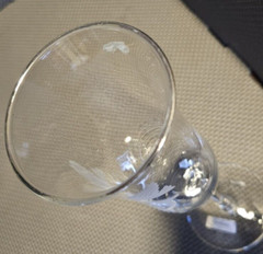 Gorham Fine Crystal 25th Wedding Anniversary Platinum Trimmed Champagne Flutes