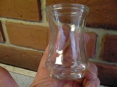 Vintage Clear Glass Bell Shaped Juice Bar Glass 3.5″ Tall