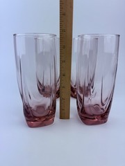 Set Of Four Vintage Libbey Imperial Plum Tumbler glasses 6.5 “ Tall VGC