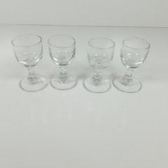 Vintage 4 Libbey Liqueur Cordial Shot Glasses.