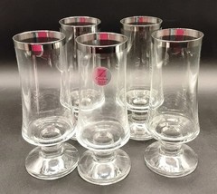 MCM Cristallerie Zwiesel Crystal Champagne glasses SILVER Germany Set of 5