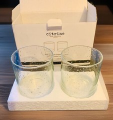 Citrine Crystal ATLAS Collection By Magenta Cocktail Glasses Pair 10 Oz.