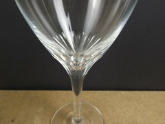 Lot of 6 Orrefors Crystal Lisbet Wine Glasses Goblets Cut Bowl Signed