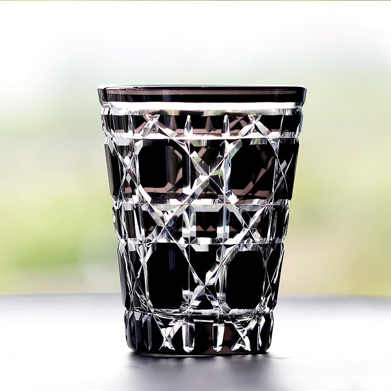 J45Bohemian Czech Handmade Hand Cut To Clear Crystal Drinkware Whisky Wine Glass