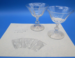 FOSTORIA GLASS #6014 BORDEAUX COLLECTOR ITEMS w/ Original Factory Tracing 1936