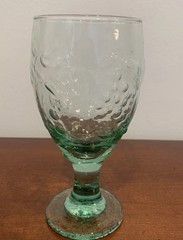 Vintage Libbey Orchard Green Fruit Glass 7” Goblet