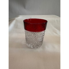 4,Tiffin Franciscan Kings Crown Ruby Flash Tumblers Glass 1050’s Vintage