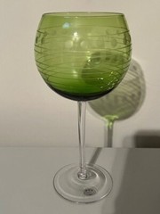 One Home Essential Fine Crystal Glass Goblet -Green Water-#H29