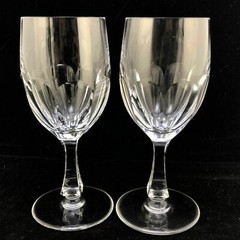 Josair Wine Glass Blanka Crystal Clear 4 oz 2Pc Set Chip on Stems