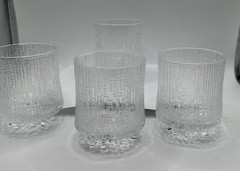 Set Of 4 Iittala Finland Tapio Wirkkala Ultima Thule 3.5″ Rocks Cocktail Glasses