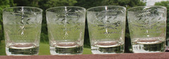 4 Zajecar Crystal Whiskey/Old Fashioned Tumblers Glasses