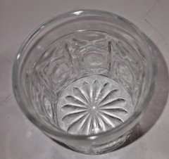 3 EAPG Pressed Glass Tumblers Banded Panels Drinking Glass 3.5″ Tall 3″ Diameter