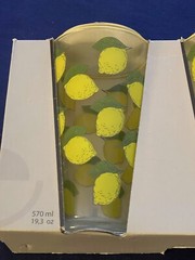Rakle. Set of 4 Lemon Tumblers Highball Glasses. NEW. Turkey.