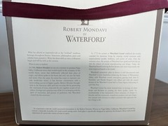 WATERFORD Robert Mondavi Chardonnay Wine Crystal 2006 H8.4″, 22 oz., Pair, NWB
