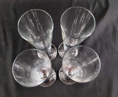 (Set of 4) Vintage 11″ Tall Pilsner Beer Glasses Flutes , Clear, Tapered
