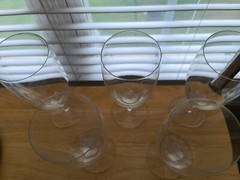 Set of 5 Crystal Ice Tea Glasses Laura by Miller Rogaska 7 7/8″ Tulip Stem