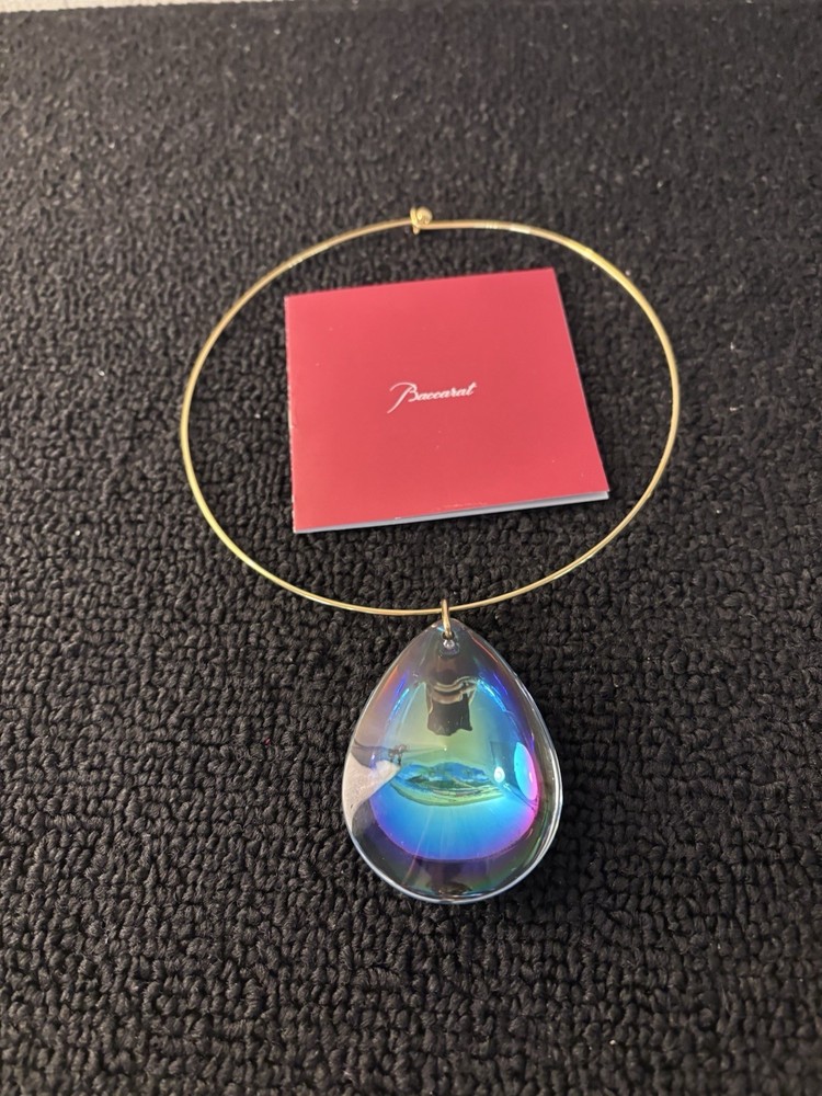 Baccarat Crystal Scarab Psychedelic Necklace GM Mod1